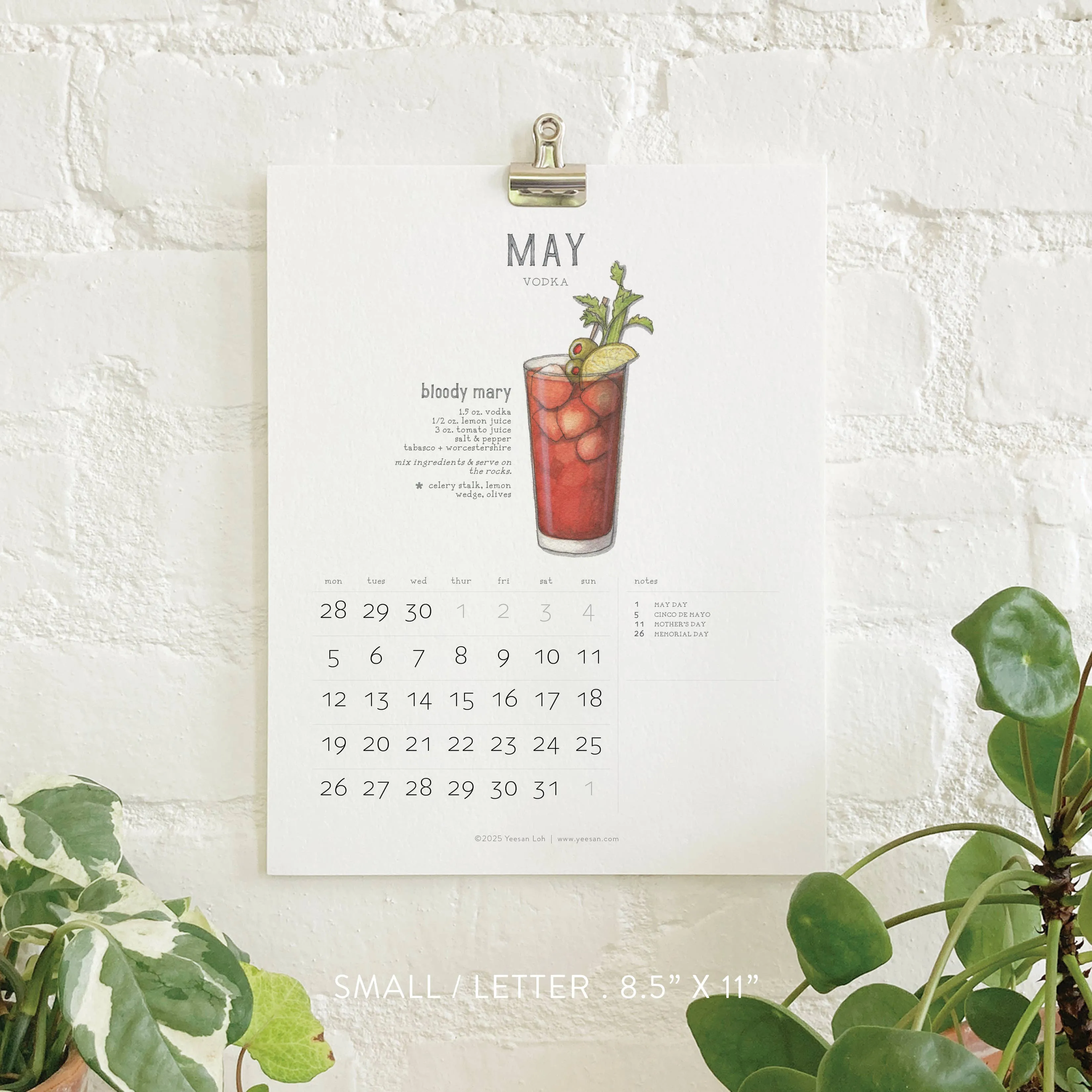 2025 Calendars: Cocktails