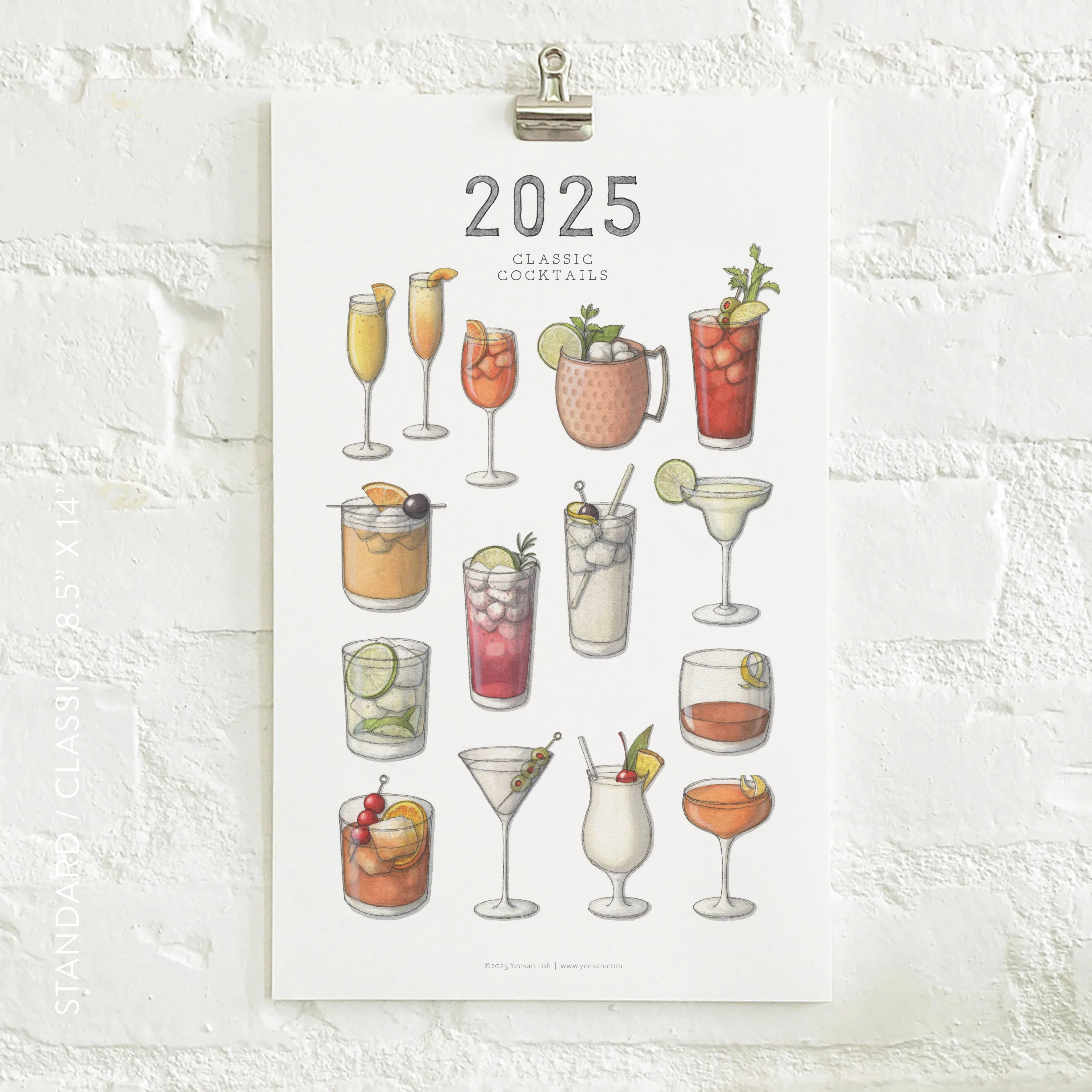 2025 Calendars: Cocktails