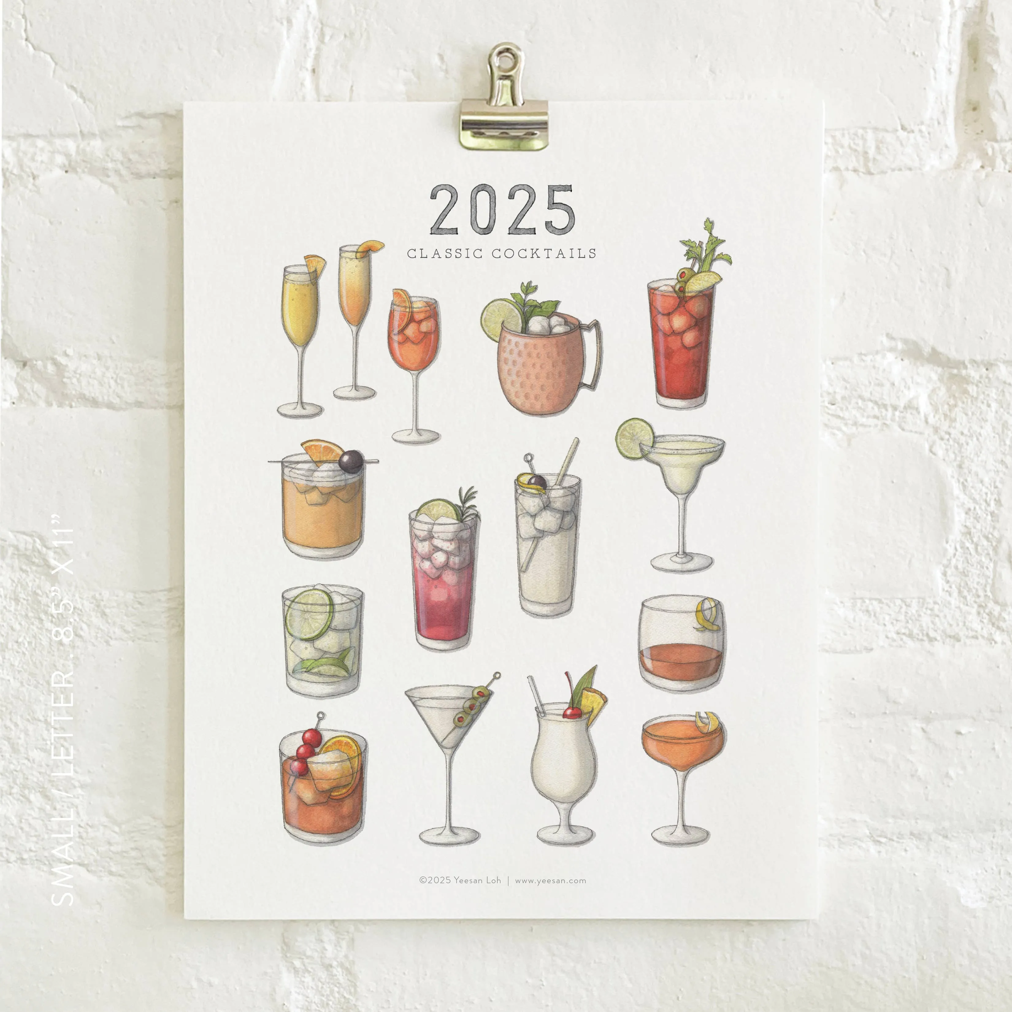 2025 Calendars: Cocktails