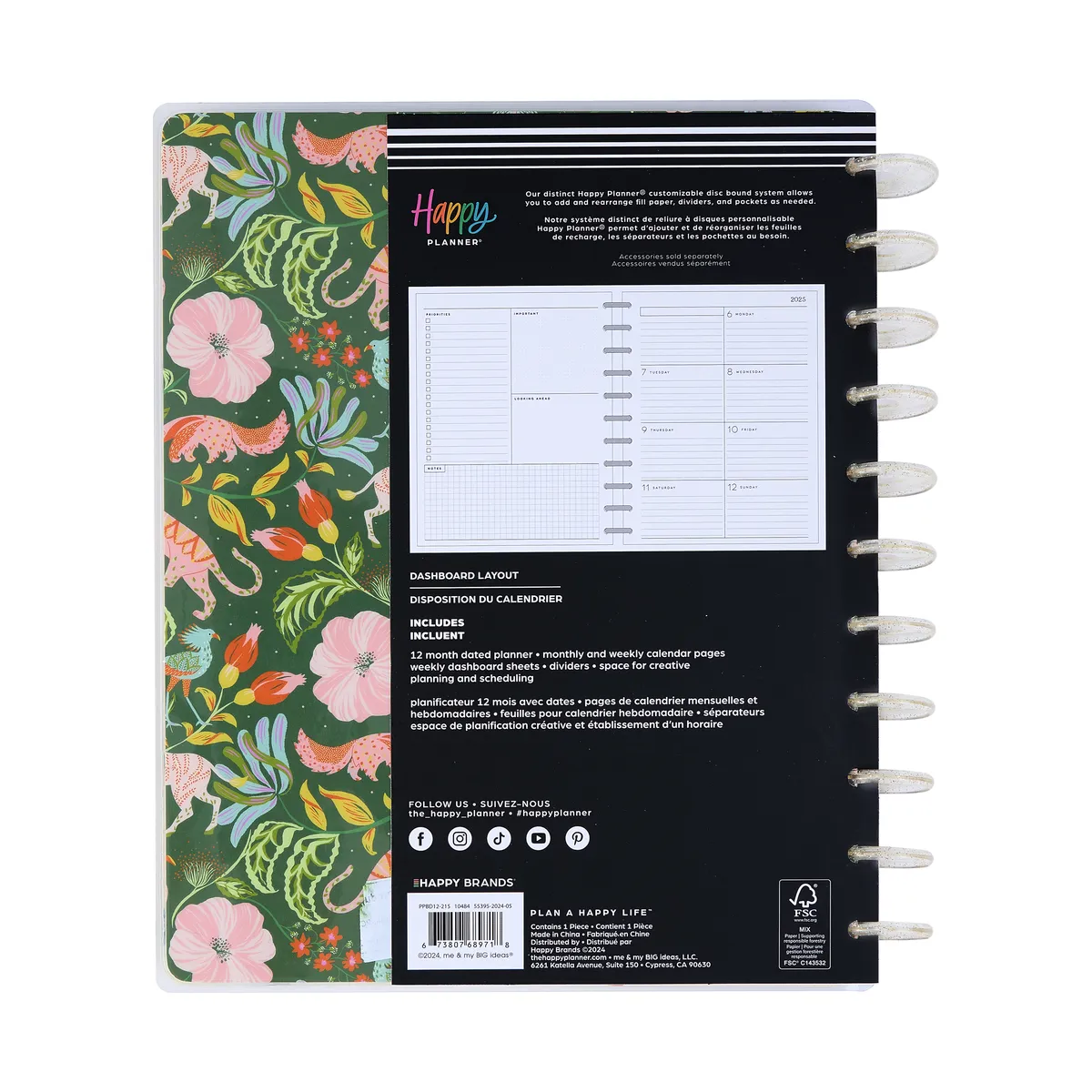 2025 Lush Linens Planner - Big Dashboard Layout - 12 Months