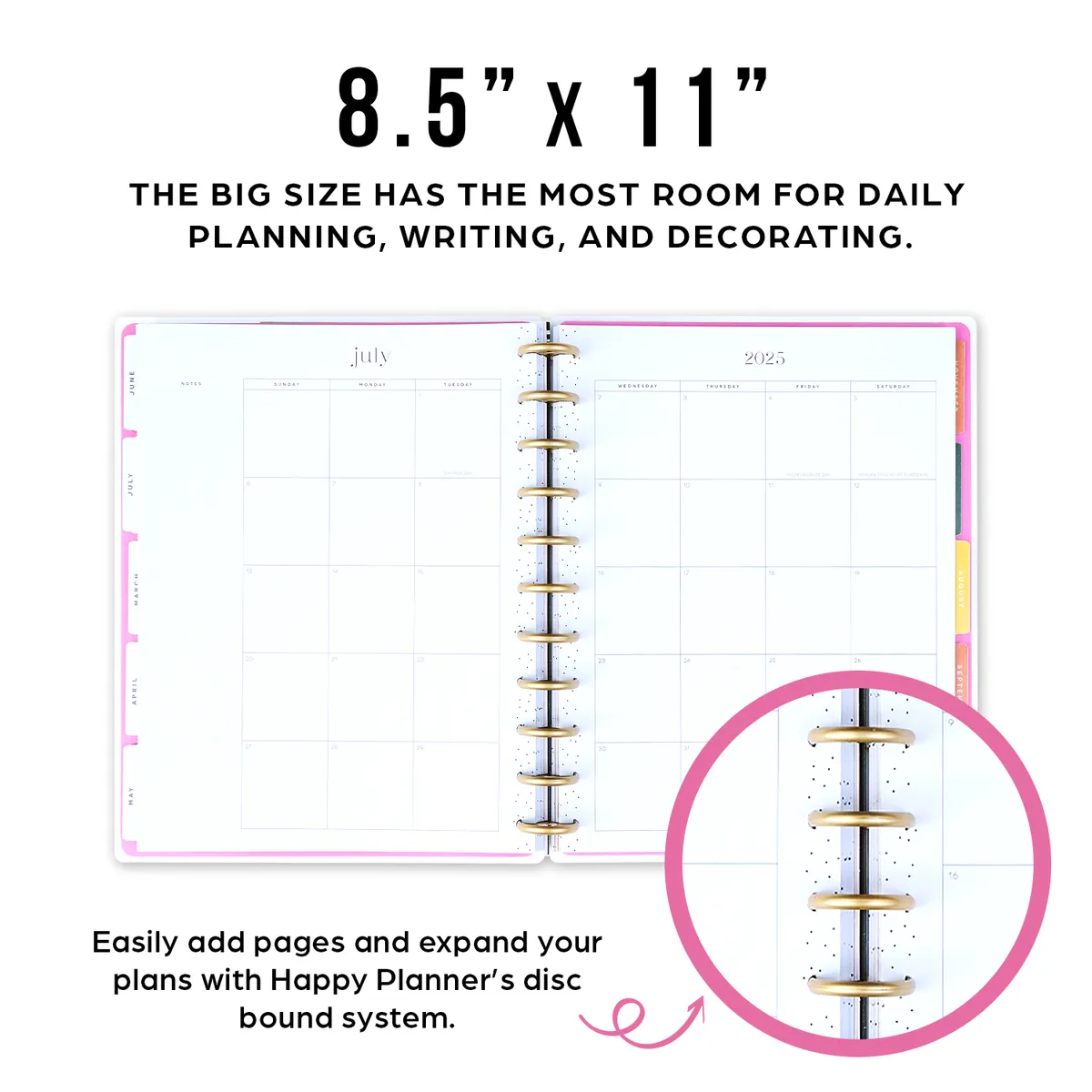 2025 Lush Linens Planner - Big Dashboard Layout - 12 Months