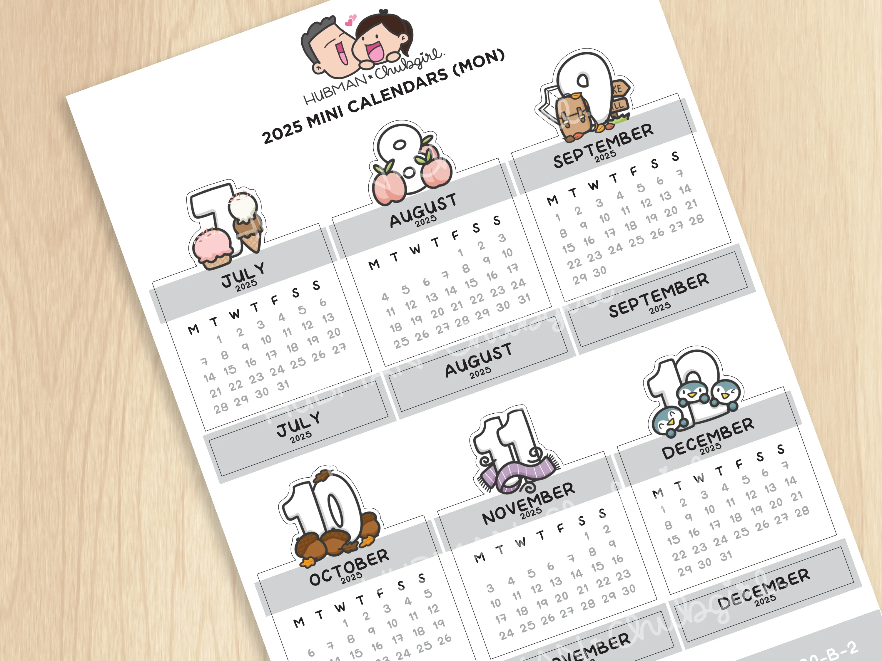 2025 Mini Themed Calendars