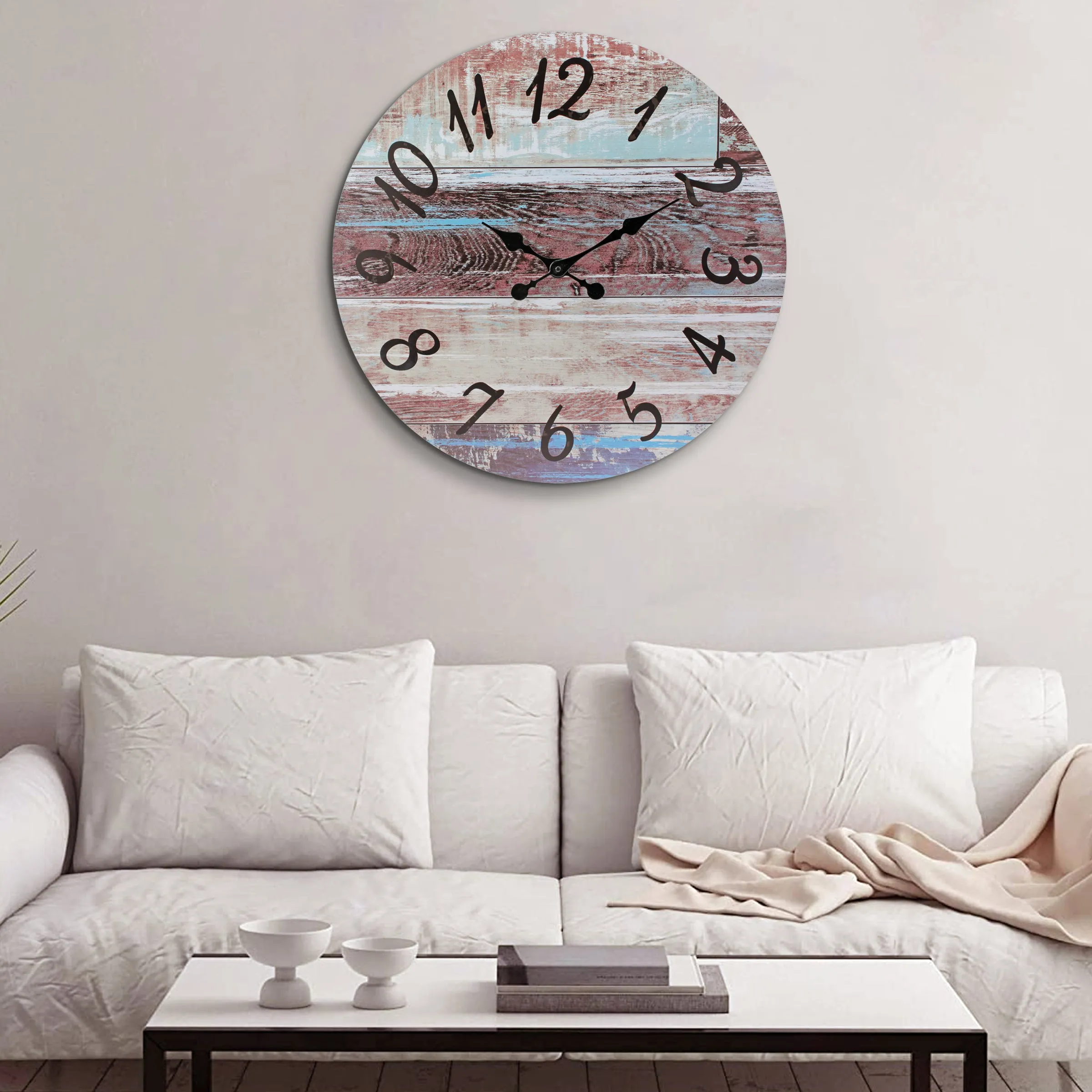 23.6” Round Rustic Wall Clock