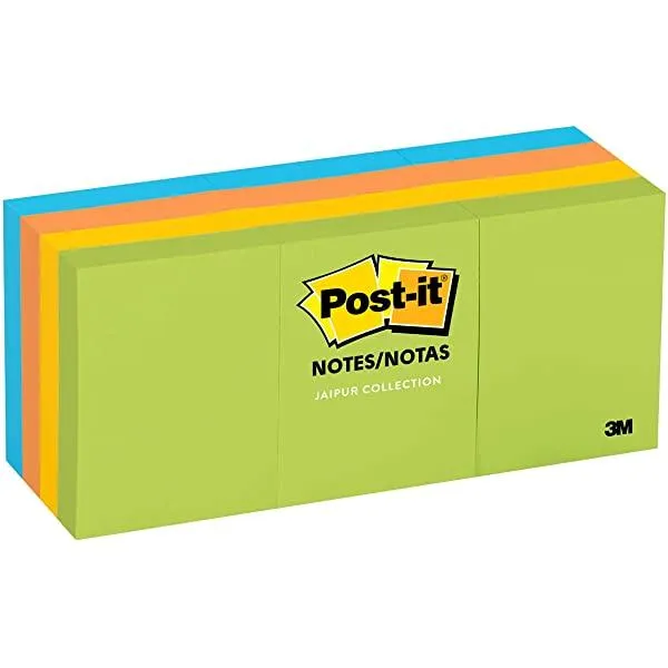 3M Post-it 1.5" X 2" Jaipur Collection Notes 12 Pads/Pack