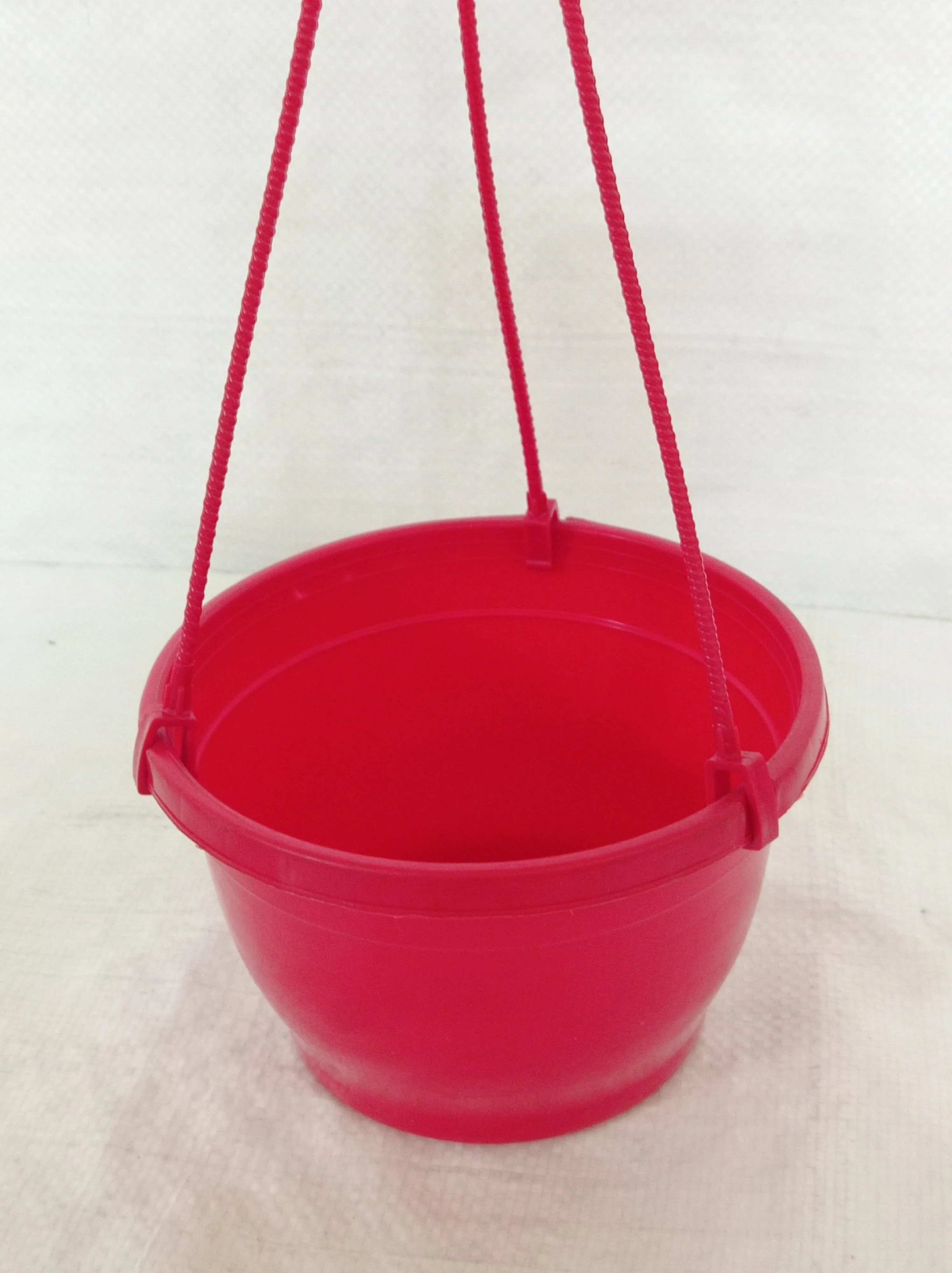 7 Inch Hanging Pot Red