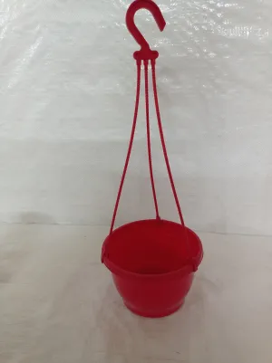 7 Inch Hanging Pot Red