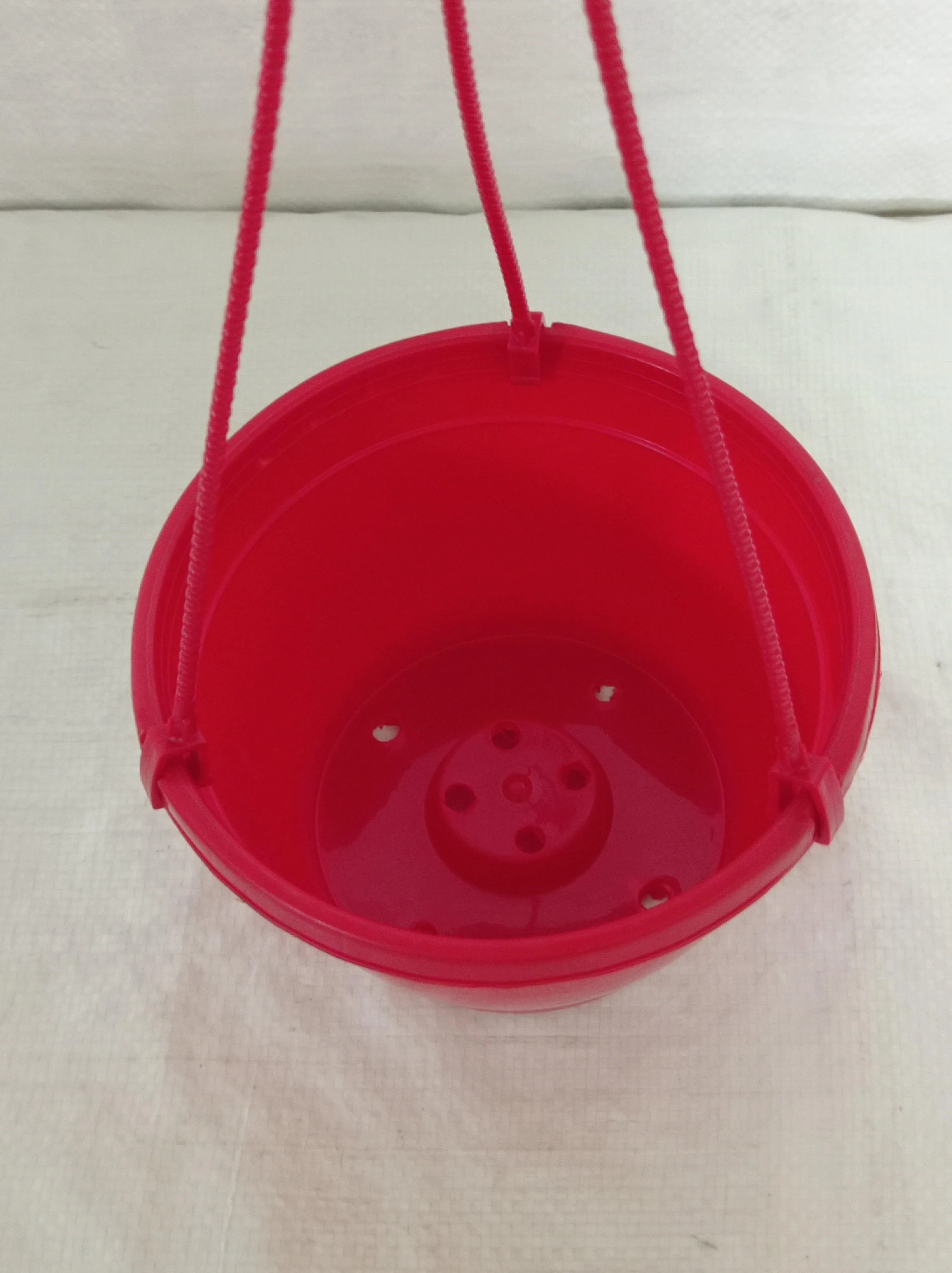 7 Inch Hanging Pot Red