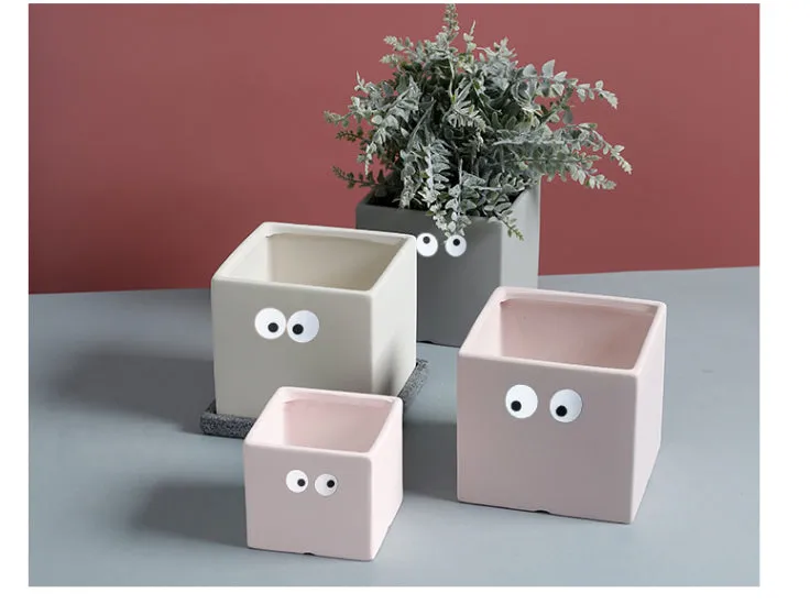 Abstract Ceramic planter