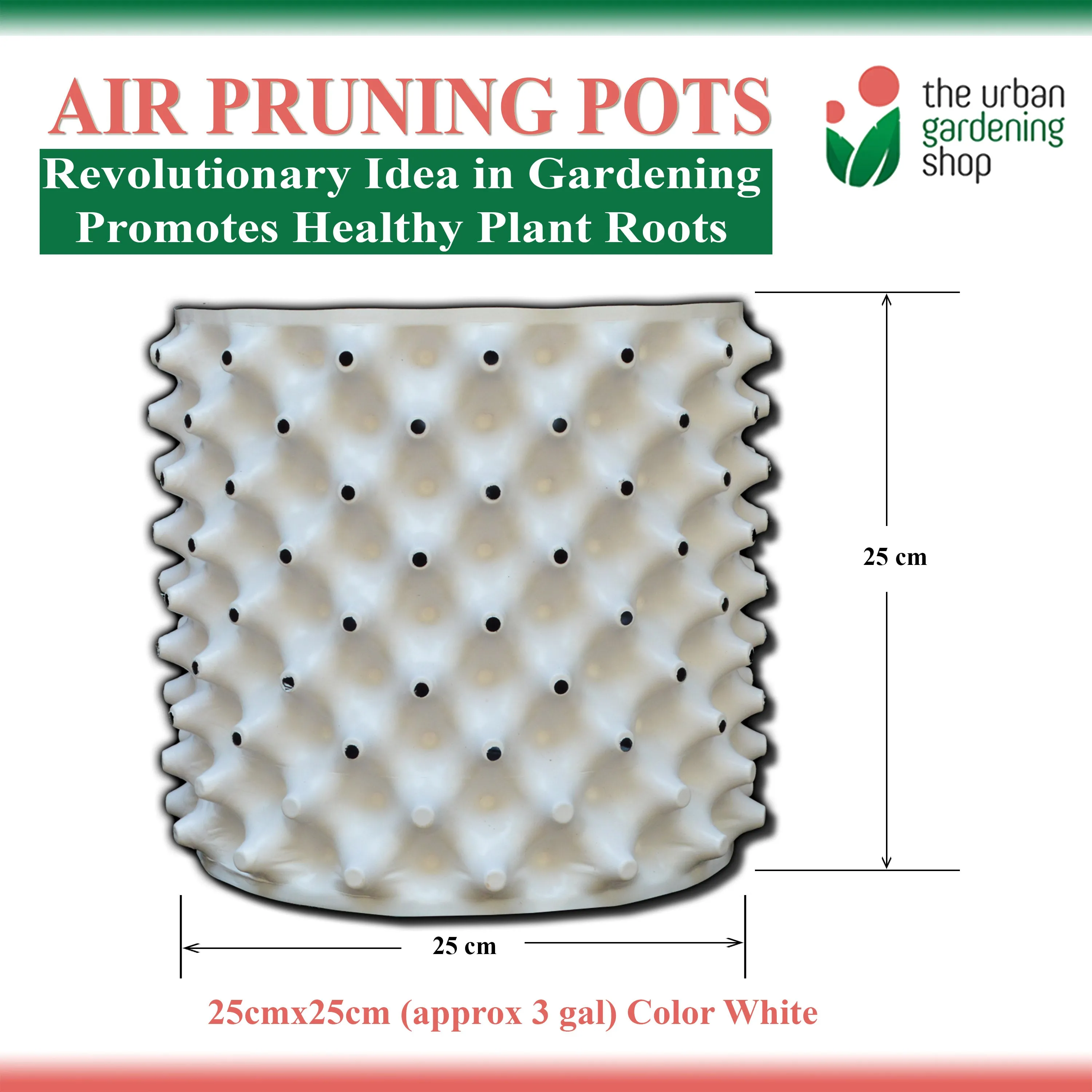 AIR PRUNING POT (1 set)- A revolutionary Idea in Container Gardening