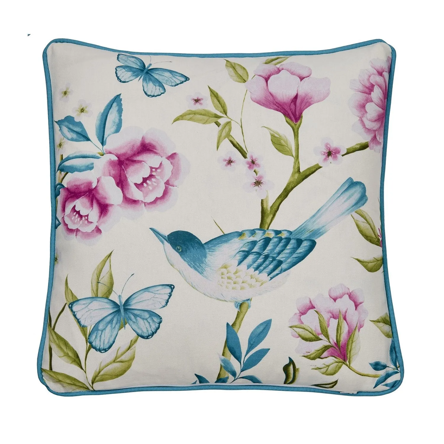 Amelle Blue Bird Reversible Outdoor Cushion (43cm x 43cm)