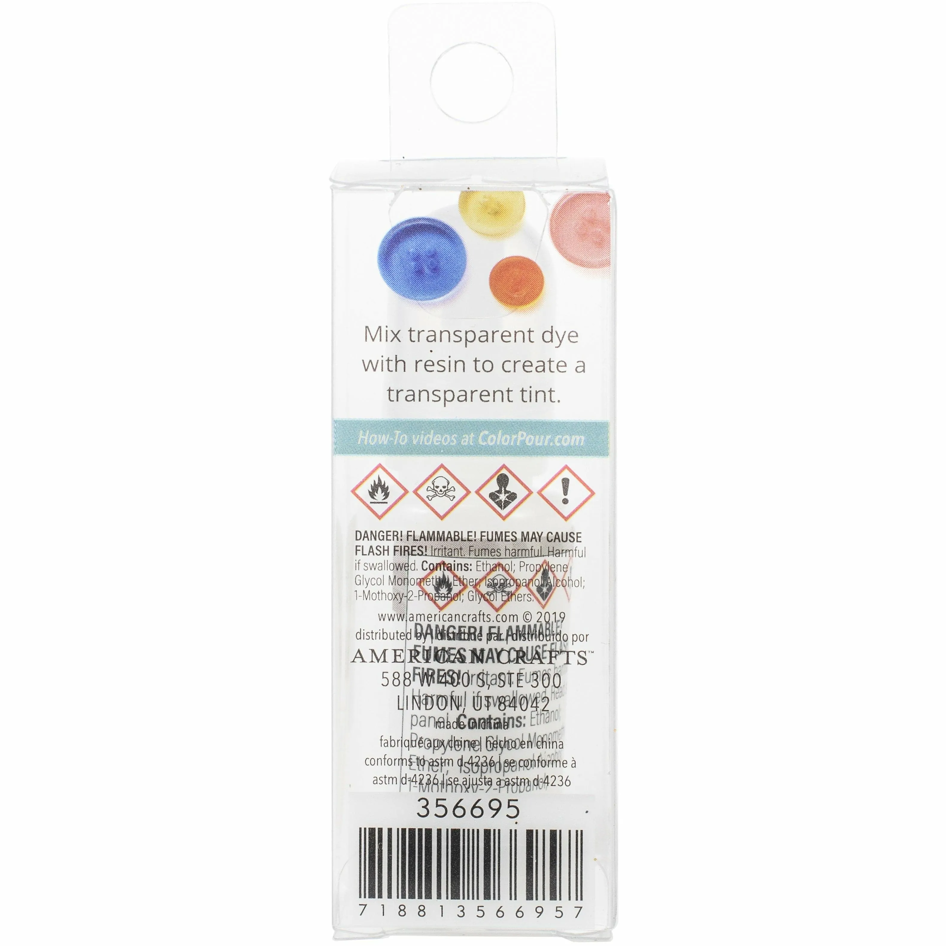 American Crafts Color Pour Resin Dyes 10ml - Translucent White