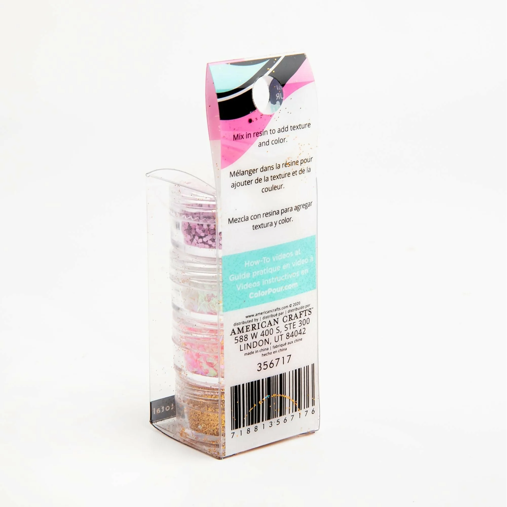 American Crafts Color Pour Resin Mix-Ins Vinatge - White, Copper, Mica & Pink