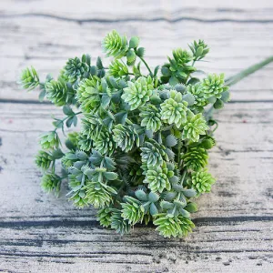 Artificial Succulent Leaf Greenery Bush - Green