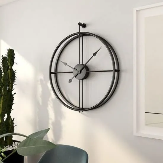 Artistry Decors Metal Double Ring Wall Clock matt Finish 60cm (24 inch)