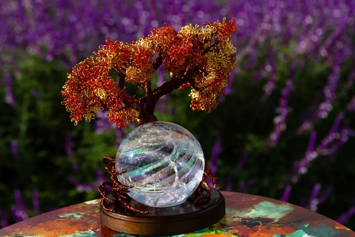 Autumn Sunshine Tree Of Life with Dichroic Orb