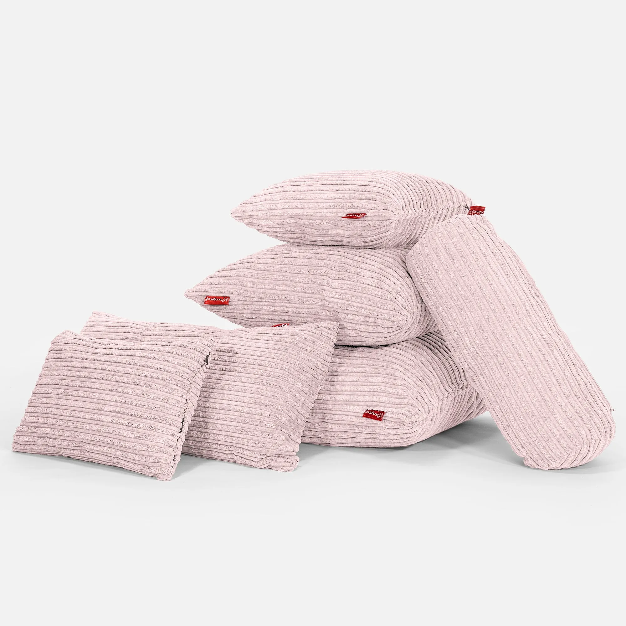 Bolster Scatter Cushion Cover 20 x 55cm - Cord Blush Pink