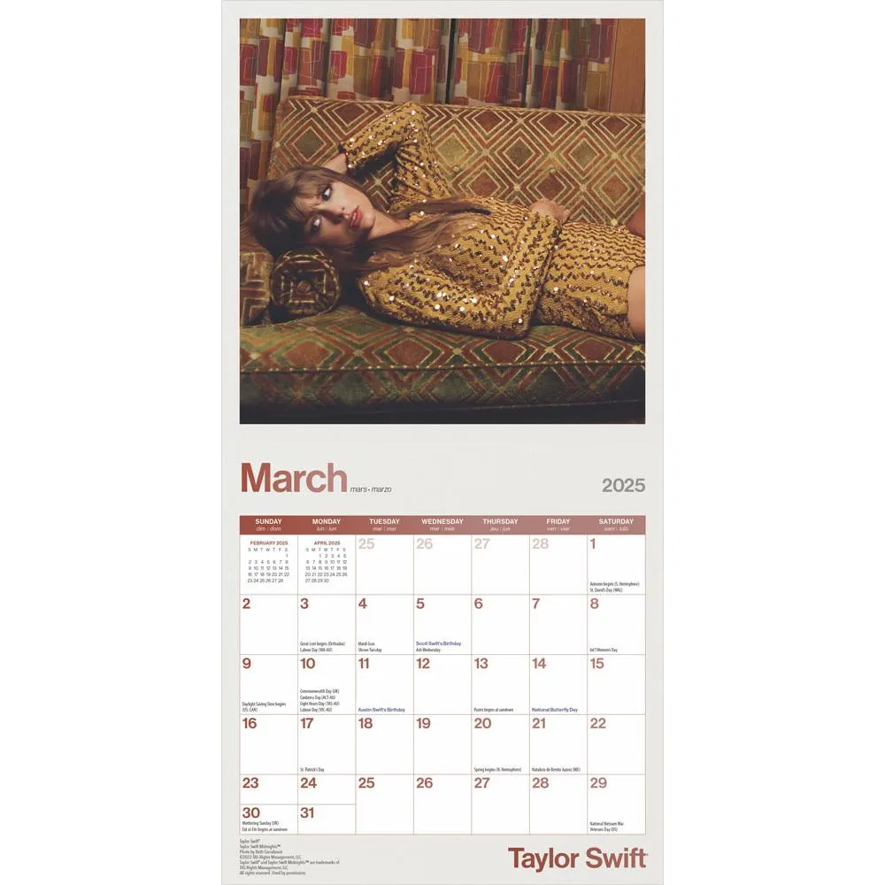 BrownTrout 2025 Mini Wall Calendar - Taylor Swift