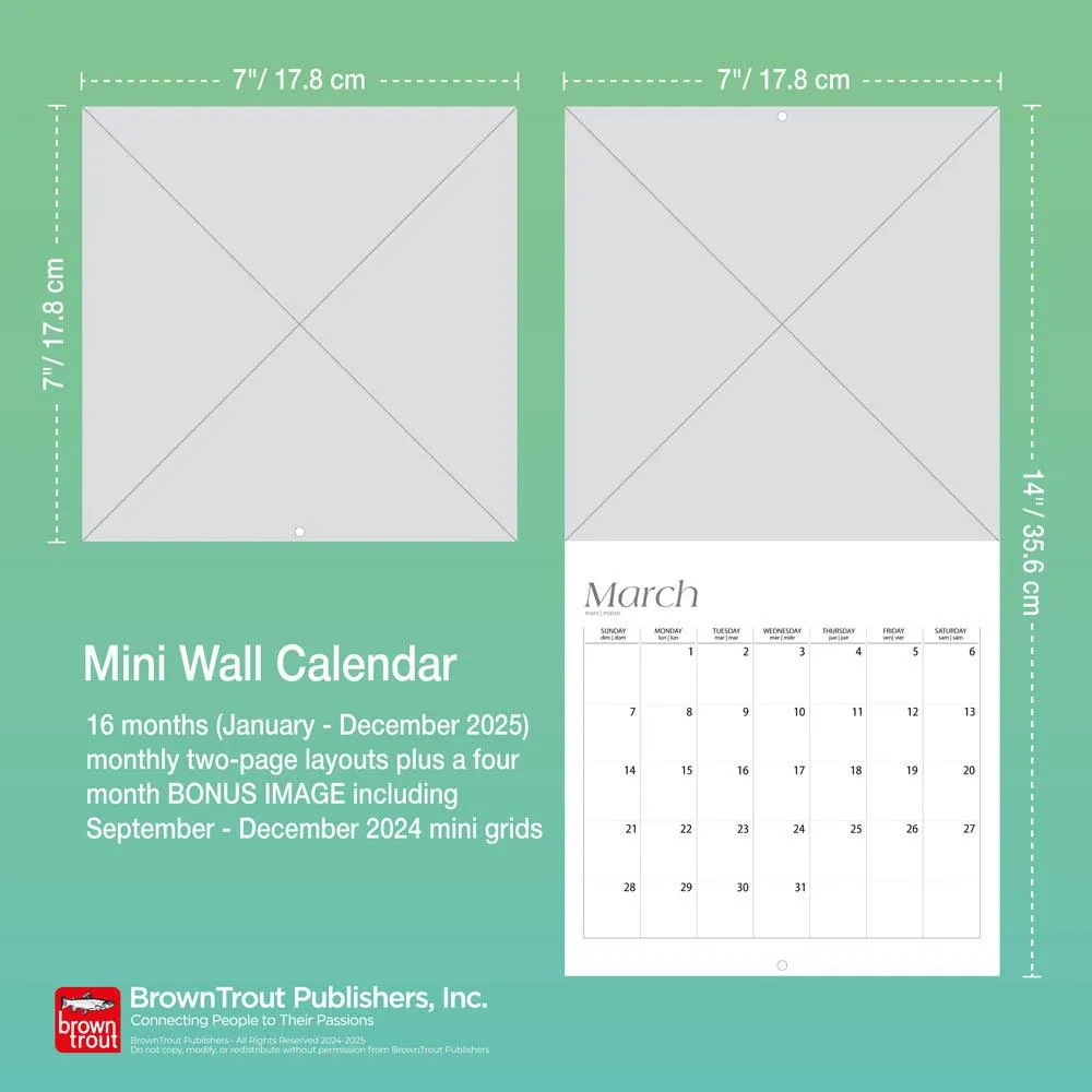 BrownTrout 2025 Mini Wall Calendar - Taylor Swift