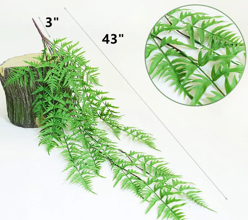 Bulk Artificial Green Plants Ferns Bushes Collection Landscape Decor Wholesale