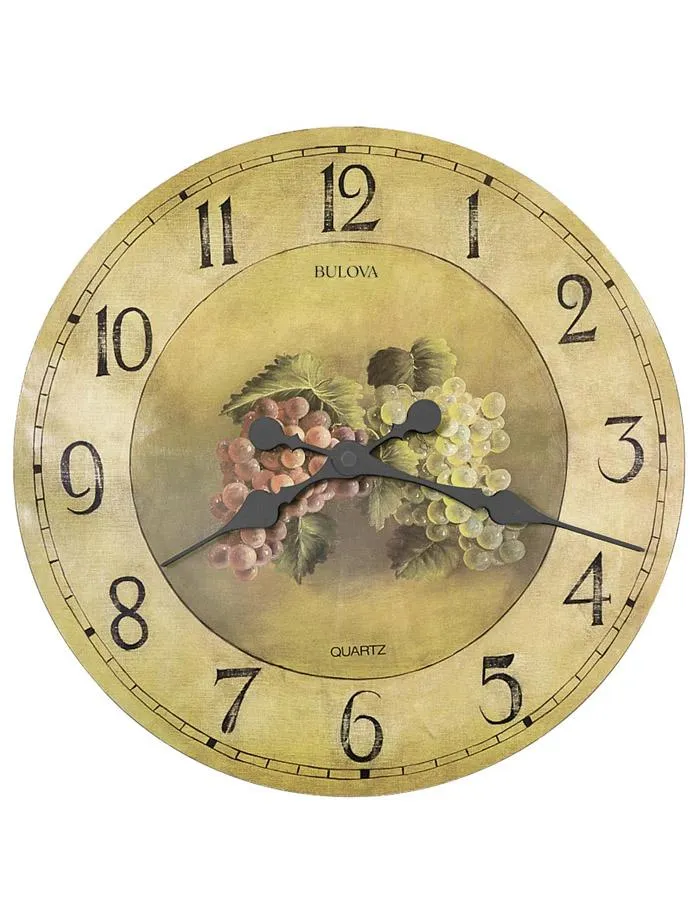 Bulova Whittingham Wall Clock - Antique Fruit Pattern Dial