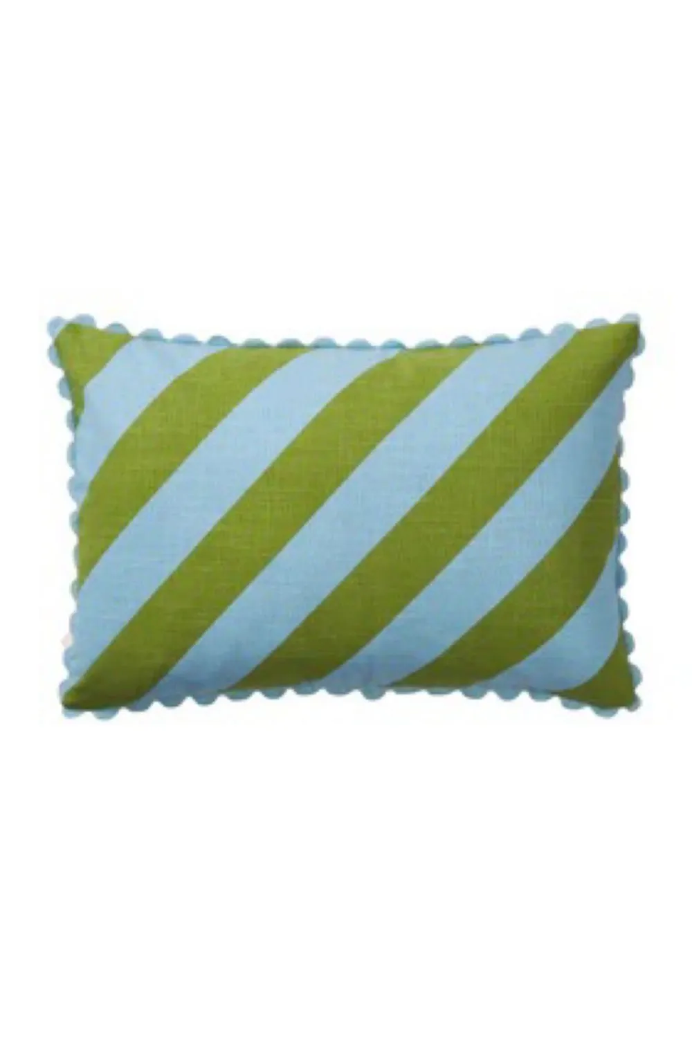 BUNDI STRIPE CUSHION - SKY