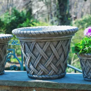 Campania International English Weave Large Planter