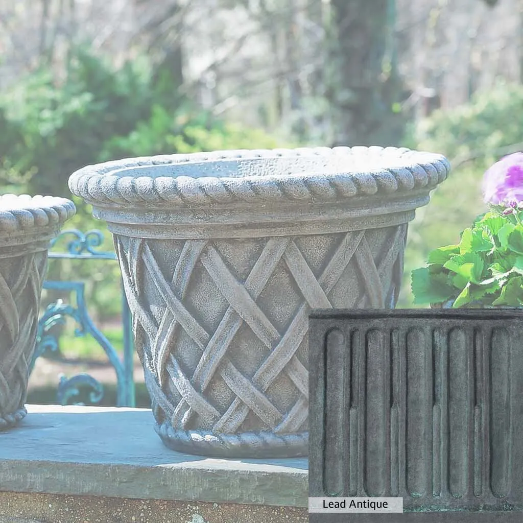 Campania International English Weave Large Planter