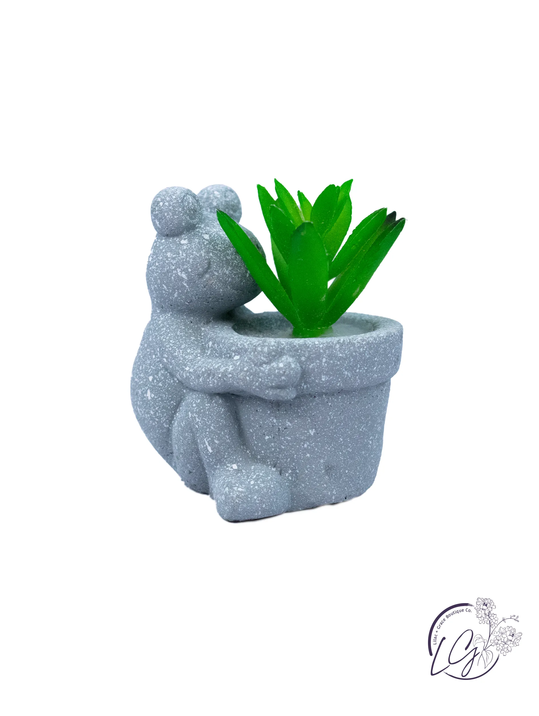 Cement Animal Pot with Succulent