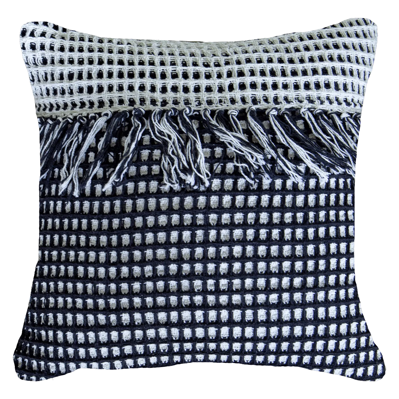 Check Black White Lounge Cushion 55 x 55 cm