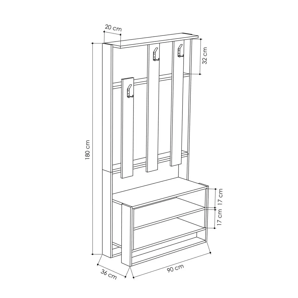 Chester Hall Stand Shoe Rack Multipurpose Hanger