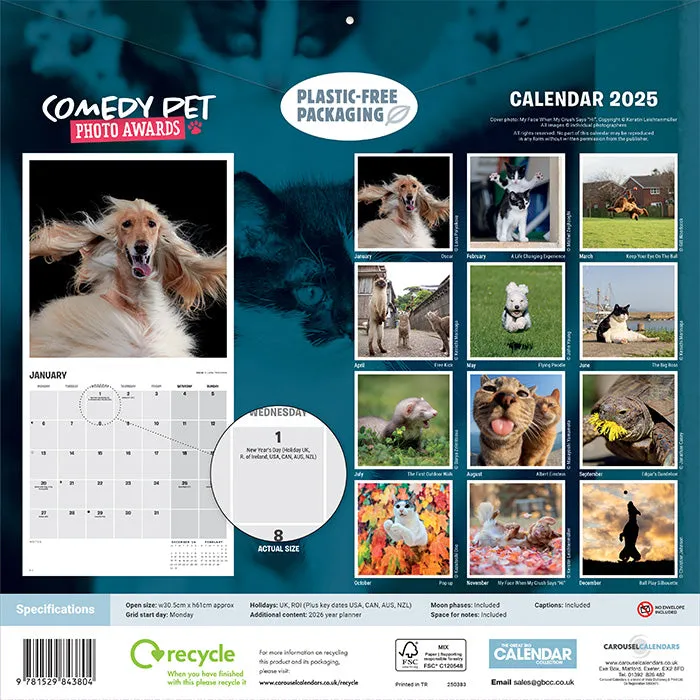 Comedy Pet Photography Awards Calendar 2025