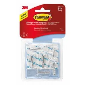 Command Toggle Hook, Clear, 6-Pk.