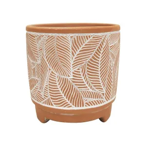 Corby Leaf Planter - Terracotta (13cm)