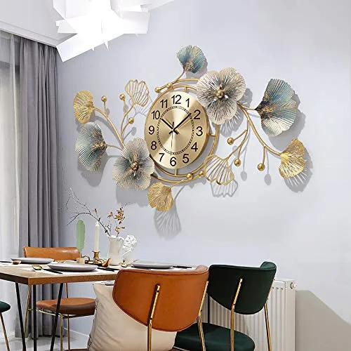 Decor Incredible Golden Moments The Regal Wall Clock Wall Hanging Art For Home [Size 37X2 21 Inch] (Classic) - Analog, Metal