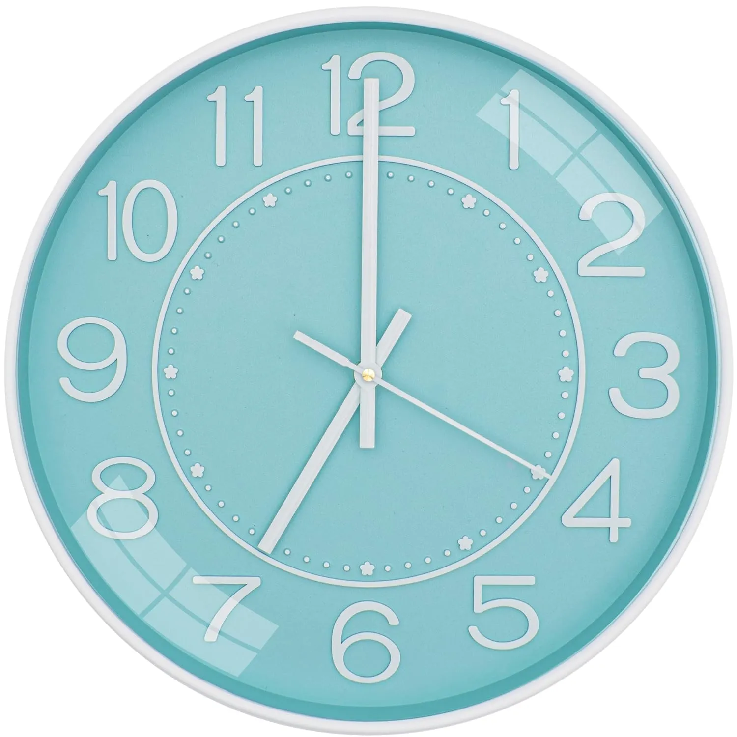 DHRUVINE Wall Clock 12" Silent Quartz Decorative Latest Wall Clock Non-Ticking Classic Clock Battery Operated Round Easy to Read for Home/Kitchen/Bedroom/Office/School. (Sky Blue)