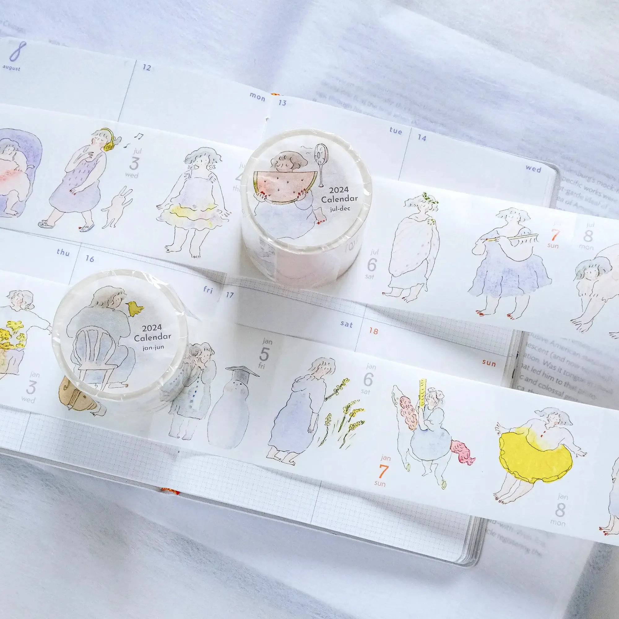 dodolulu 365-Days Calendar Washi Tape 2024