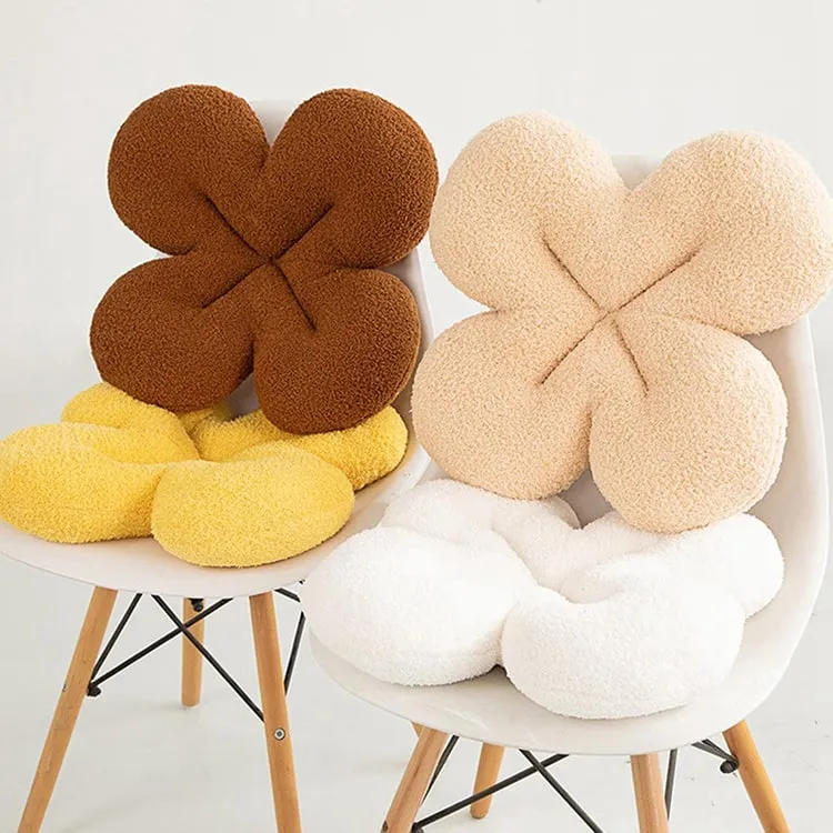 Four Leaf Clover Cushion | Coffee