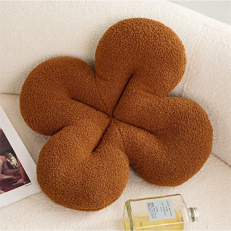 Four Leaf Clover Cushion | Coffee