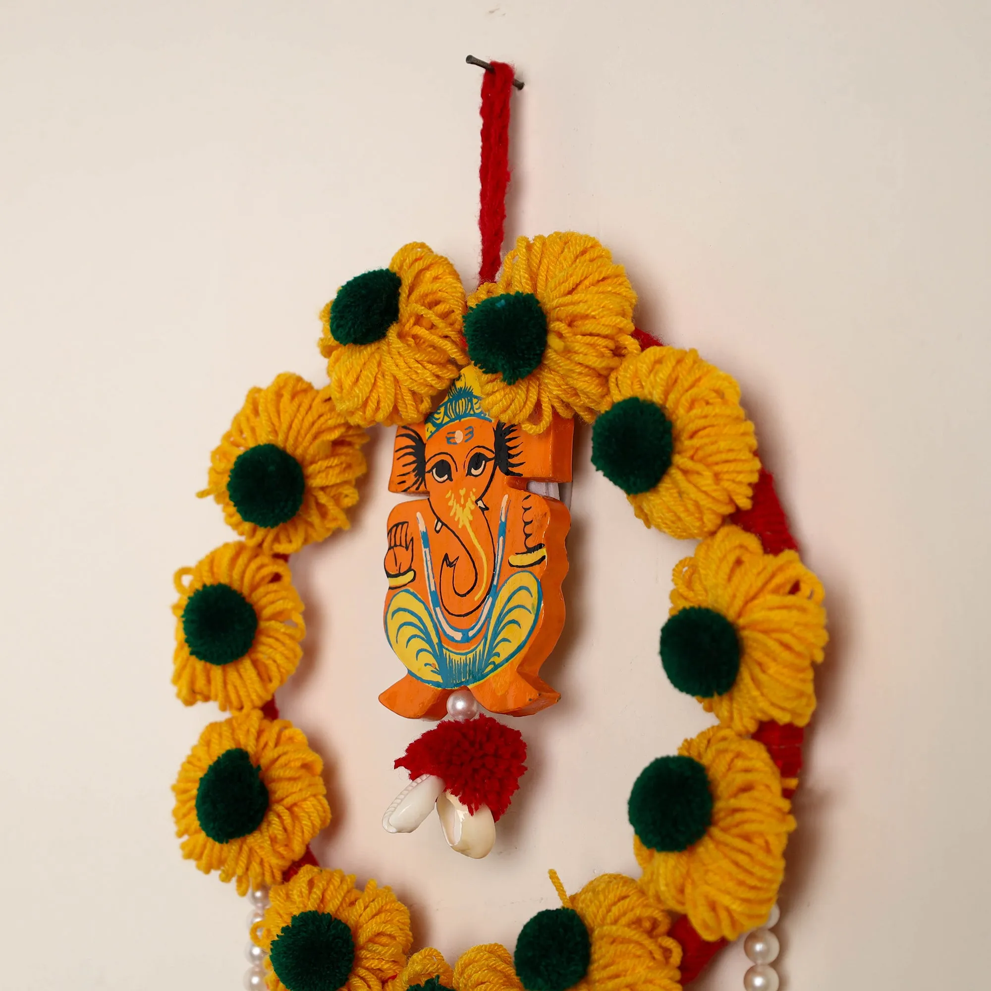 Ganesha- Handmade Wool Wall Hanging 02