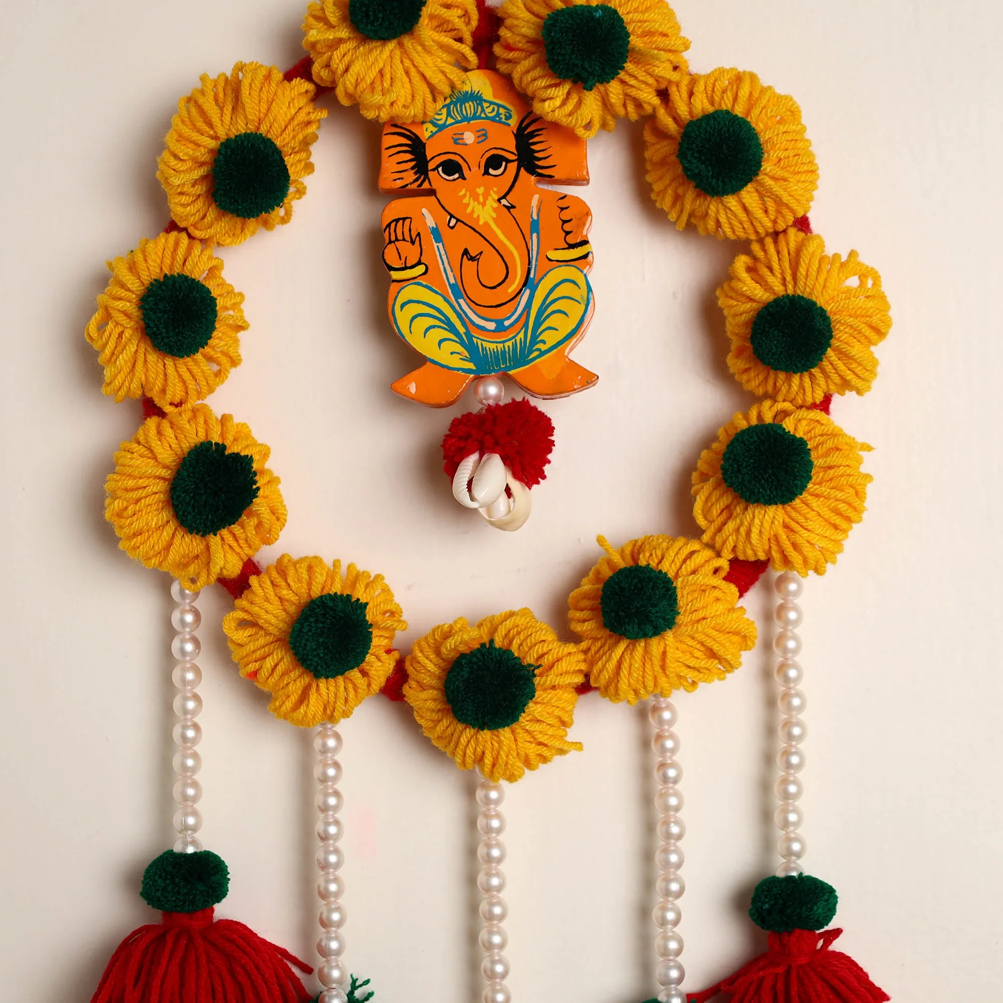 Ganesha- Handmade Wool Wall Hanging 02