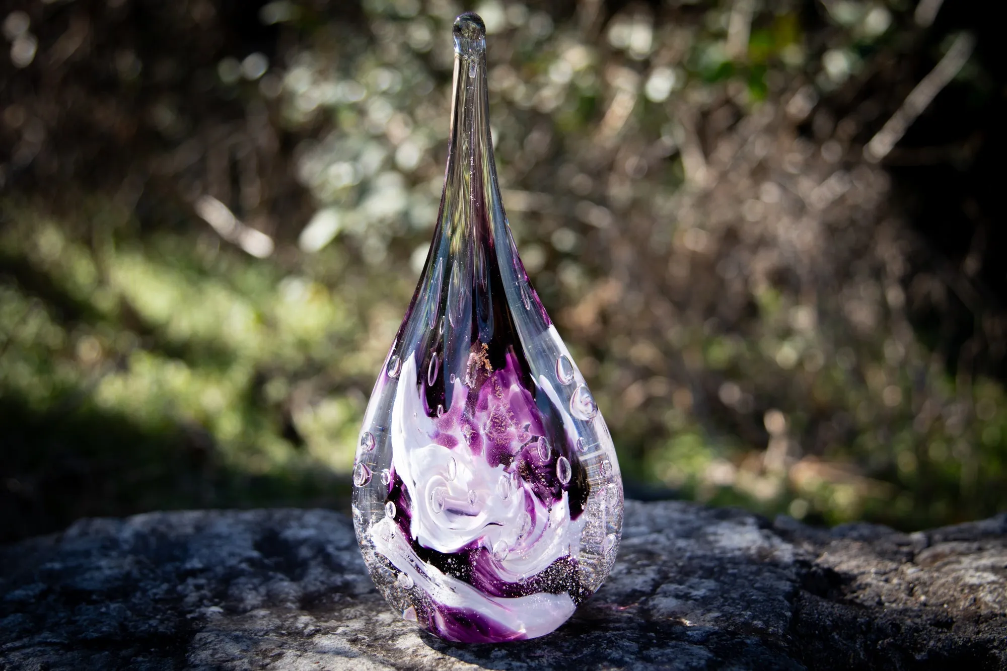 Giant Dichroic Splash Flame with Cremation Ashes