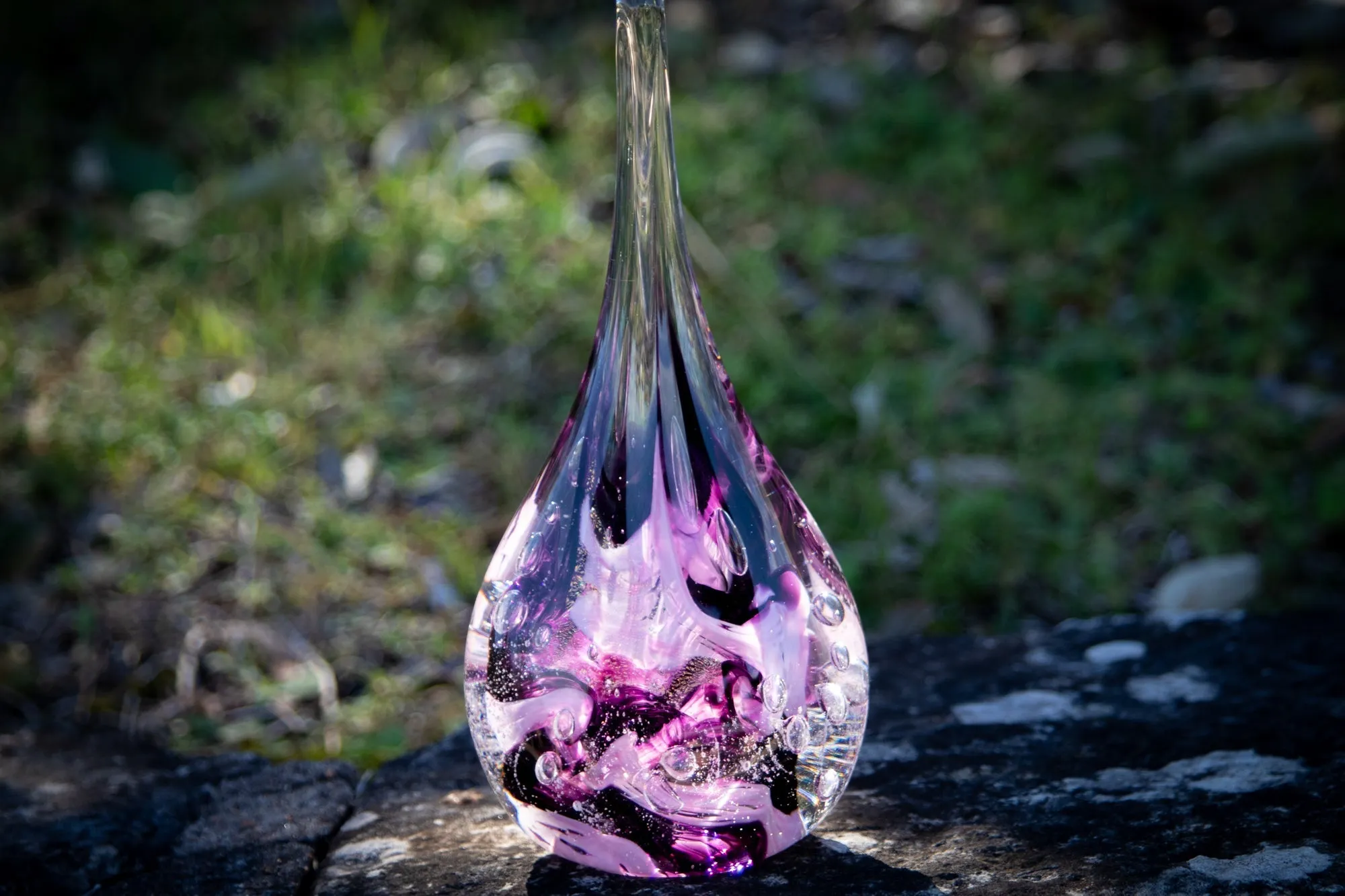 Giant Dichroic Splash Flame with Cremation Ashes