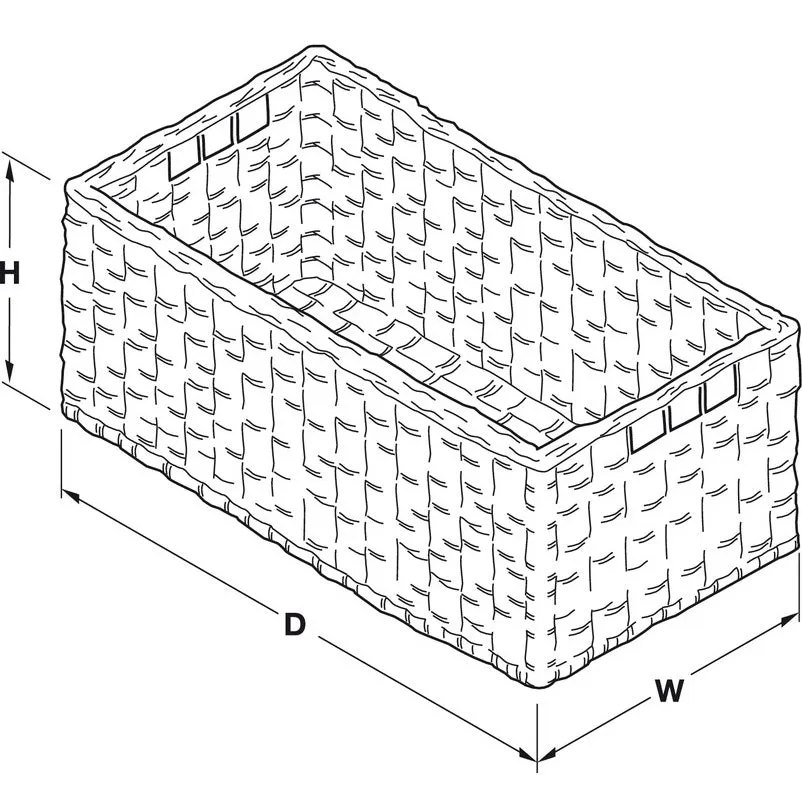 Hafele Free Standing Storage Wicker Basket