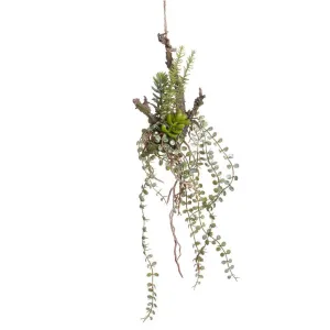 Hanging Faux Succulent Branch 20in