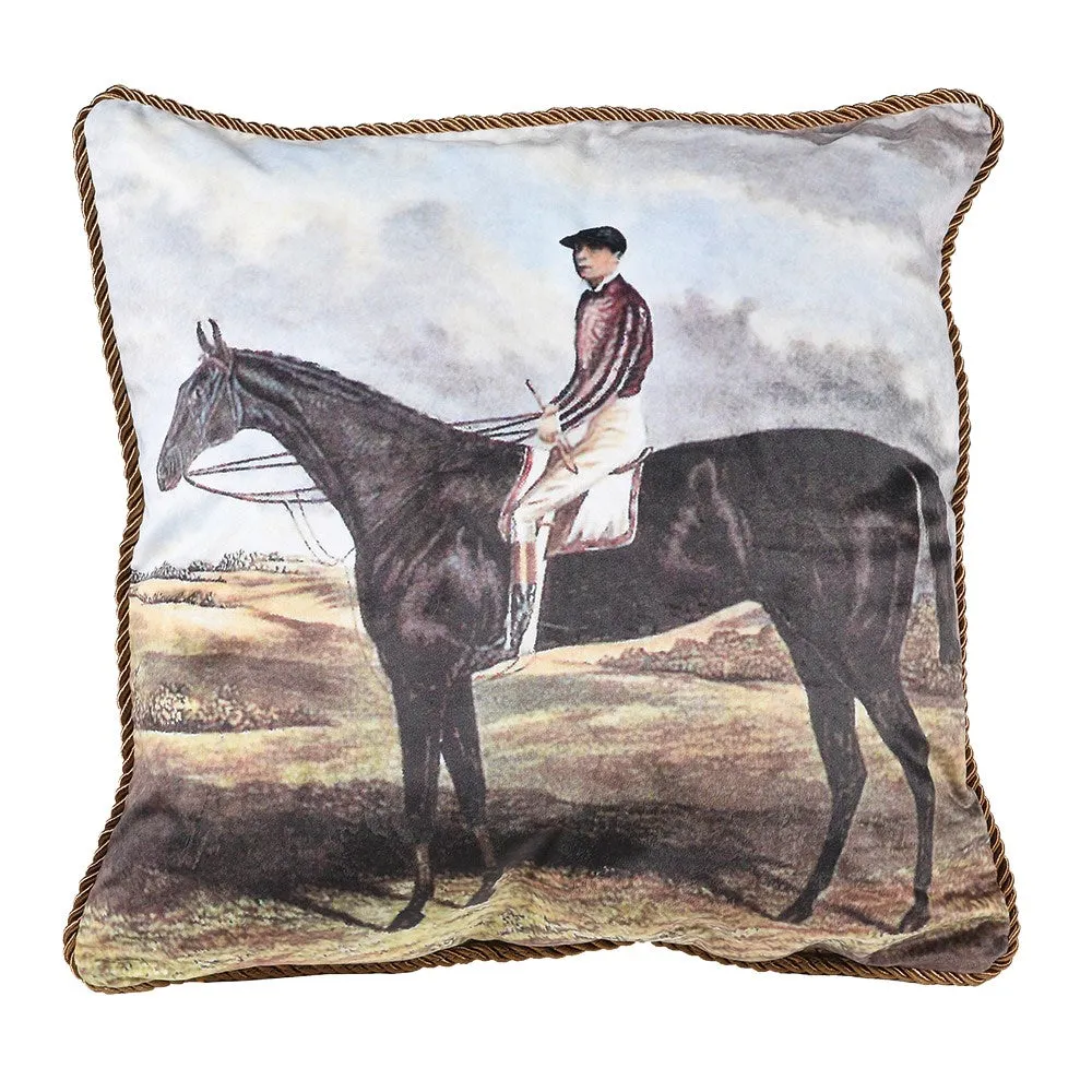 Horse and Rider Printed Cushion