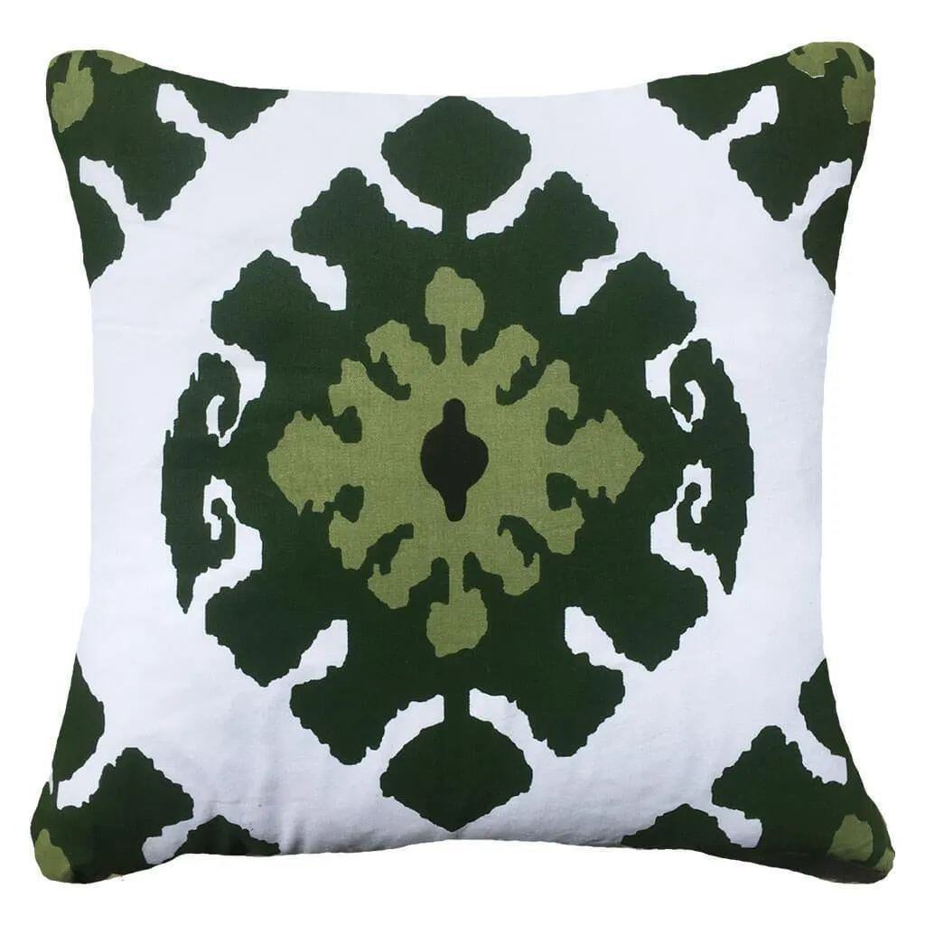 Inner Ikat Emerald Lounge Cushion 55 x 55cm