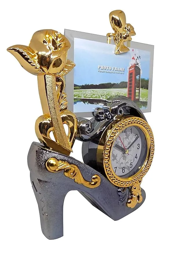 Kabello Home Decoration Item Clock with Photo Frame