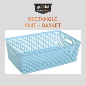 Kangaroo Rectangle Knit Basket