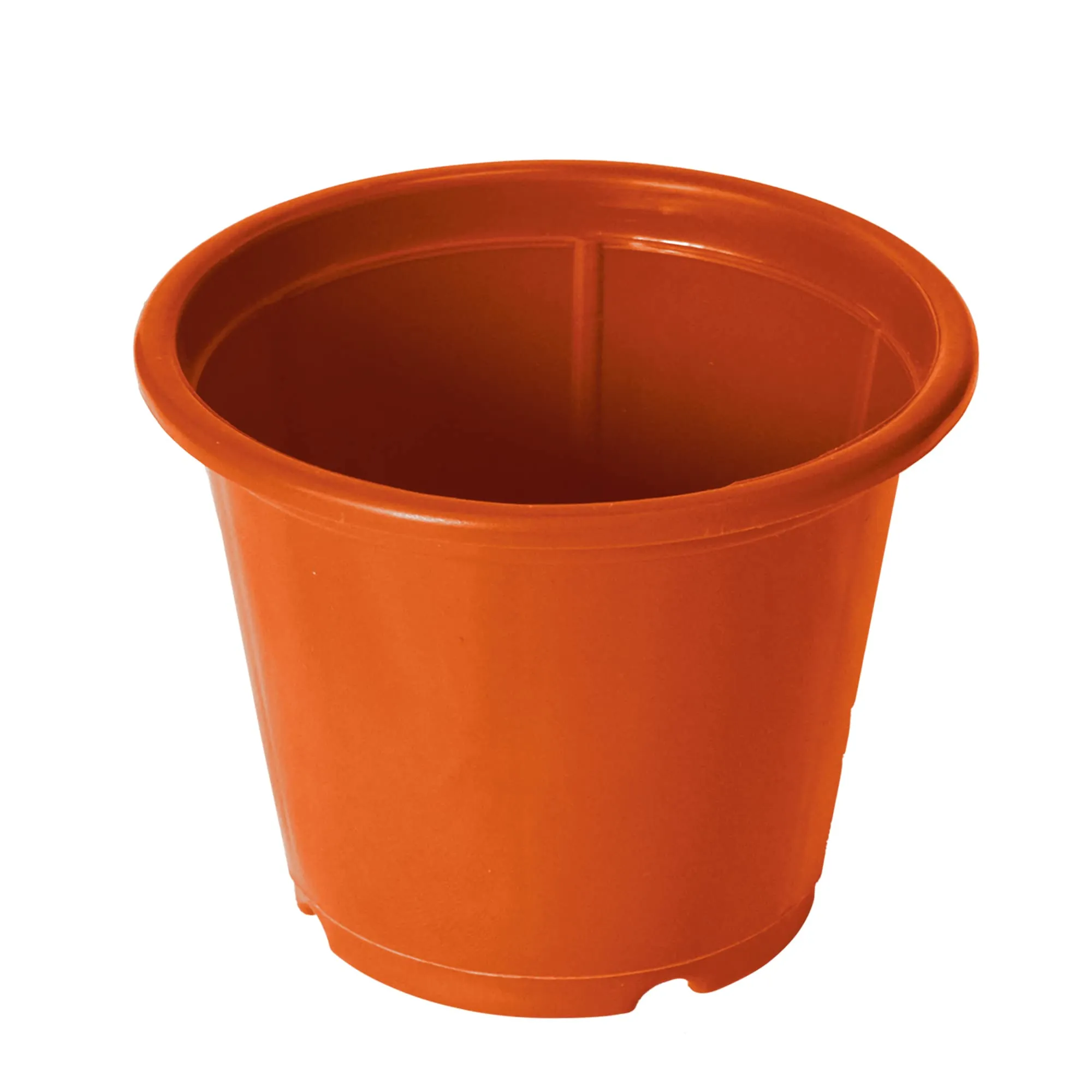 Kuber Industries Plastic Planters|Gamla|Flower Pots for Garden Nursery Home Décor,8"x6",Pack of 8 (Orange)