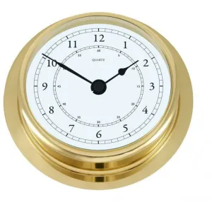 Large Polished Brass 200mm Clock